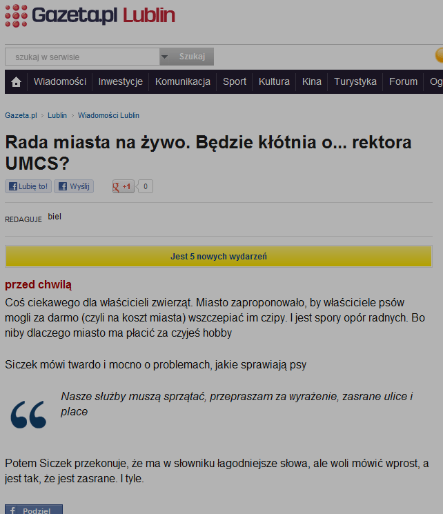 Rada miasta na żywo. Będzie kłótnia o... rektora UMCS