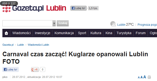 Carnaval czas zacząć Kuglarze opanowali Lublin FOTO