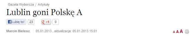Lublin goni Polskę A