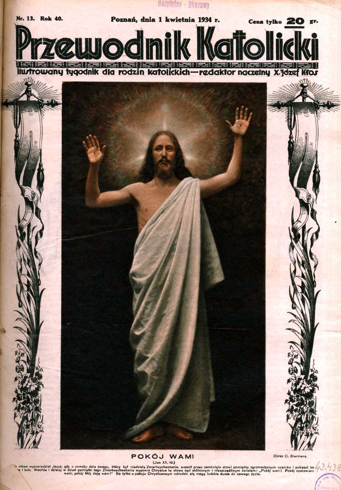 Przewodnik Katolicki 1934, nr 13.Wielkopolska Biblioteka Cyfrowa.