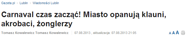 Gazeta w Lublinie